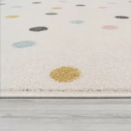 KADIMA DESIGN Kinderteppich Punkte Kinderzimmer in Mehrfarbig | Gr.: 120 x 160 cm