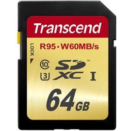 Transcend SDXC 64GB Class 10 95MB/s UHS-I U3