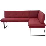 K+W Komfort & Wohnen Eckbank K+W KOMFORT & WOHNEN, rot (bordeaux), B:207cm H:87cm T:157cm, Sitzbänke, Eckbank, Polstereckbank in Spitzkissenoptik, Sitz und Rücken gesteppt
