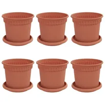 vidaXL Blumentöpfe 6 pcs Ø 15 x 12 cm Ziegelrot