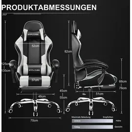 GTPLAYER Kunstleder Weiß