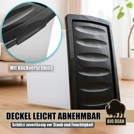 BigDean Aufbewahrungsbox 80 L 4-tlg. transparent/weiß