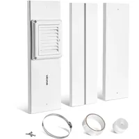 Vevor Trockner-Entlüftungsfenster-Set, passend für 101,6 mm Auslass, einstellbare Länge für Schiebefenster, PVC- und PP-Materialien, doppelter Schutz und mehrschichtiges Dichtungsdesign