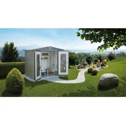 Biohort Metall-Gerätehaus Europa, Größe 3,5 m2, BxT 244 × 156 cm