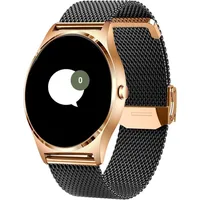 XCOAST JOLI Damen Smartwatch 1.3 Zoll AMOLED Edelstahl Armband Fitness Uhr Herzfrequenz Blutdruck Schlafmonitor Sportmodi Android iOS