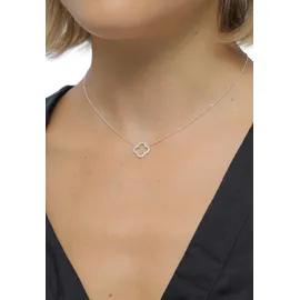 Elli Kette mit Anhänger Kleeblatt Zirkonia 925 Silber