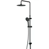 AM.PM Duschset Brauseset Duschsystem ohne Armatur, Regenduschset Kopfbrause Rund Handbrause Duschsäule Dusche AM.PM F07TA022 Hit, Schwarz matt