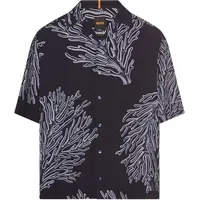 Boss Kurzarmhemd »Lapisy« mit großem Druck Oktopus Krake Gr.