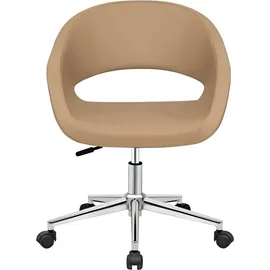 aea Hochwertiger moderner Bürostuhl Kunstleder Beige