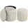 Homcom Sitzhocker mit Stauraum Polyester 36 x 42 x 36 cm Cremeweiß