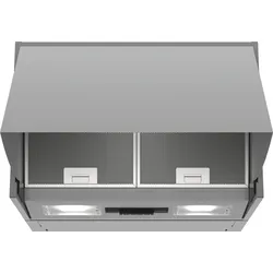 Abluft/Umluft Dunstabzugshaube/Esse Einbau 60 cm EEK: D Silber Serie 2 DEM63AC00 Zwischenbauhaube 
