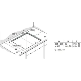 Bosch Backofen Hydrolyse + Induktionskochfeld Booster autark 60 cm