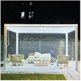 Transparentes Wasserdichtes Rollo,Transparent Wasserdichtes Roll-Up-Rollo,Transparente Rollo,Rollos Klarer Außenrollo Außen Pergola Rollo Jalousie,Transparente Rollos,160x180cm/62.9x70.8in