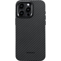Pitaka MagEZ Case 4 Pro Twill für Apple iPhone 15 Pro schwarz/grau (KI1501PP)