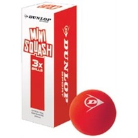 Squashball - Dunlop FUN MINI ROT 3 Stk.