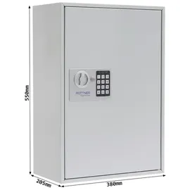 Rottner Tresor Schlüsselkasten S 300 38 x 55 x 20,5 cm Grau