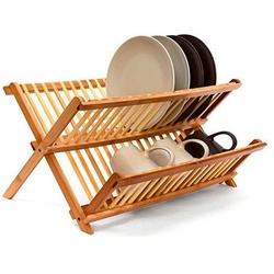 Faltbare Bambus Geschirrabtropfer 42X33.5X25.5Cm