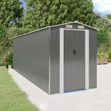 Teenpull – Geräteschuppen Hellgrau 192x606x223 Cm Verzinkter Stahl