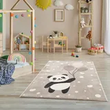 Jimri Teppich Kinderzimmer - Teppiche für Kinderzimmer, Kinderteppich, Kinderteppich Mädchen, Bär, Panda, (Creme-Beige, Größe: 160x230 cm)
