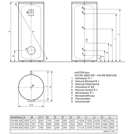 Vaillant uniSTOR plus VIH RW 400/3 BR WW-Speicher 400 l rund. stehend
