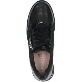 CAPRICE Damen Sneaker mit Reißverschluss Bequem, Schwarz 38 EU