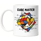 Hey!Print Cube Master Zauberwürfel Tasse Rubik Cube Magic Würfel Retro Rubi Vintage Nerd