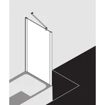 Kermi Pega Seitenwand verkürzt auf Badewanne PETVD07016VUK 70x160cm, silber hochglanz ESG Opaco,