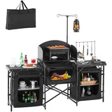 Vevor Camping Küchentisch Outdoor Schwarz