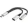 Maxtrack USB-C Adapter 0,15 m Schwarz/Silberfarben