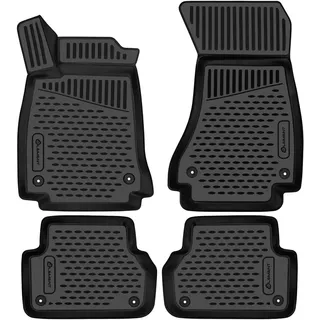 Element 3D Gummimatten Passgenaue Fußmatten OPEL Adam 2013-2019 3 Tür hb 4tlg, Schwarz
