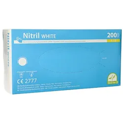 Medi-Inn® 200 "Medi-Inn®" Handschuhe, Nitril puderfrei "White" weiss Größe S