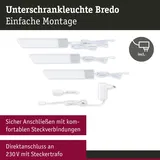 Paulmann LED Unterbauleuchte Bredo silber warmweiß 3er Set