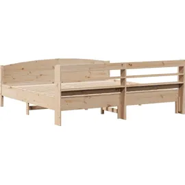 vidaXL Massivholzbett 180 x 200 cm Braun
