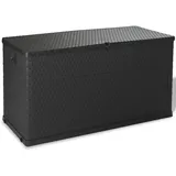 KOIECETA Gartenbox Auflagenbox Kissenbox Gartentruhe Truhe Aufbewahrungsbox Garten Kissentruhe Mehrzwecktruhe Anthrazit 120x56x63cm PP Rattan