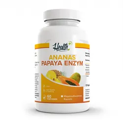 HEALTH+ Ananas-Papaya-Enzyme. 120 Kapseln EINHEITSFARBE 64g