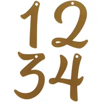 Adventskranz Anhänger Zahlen 1-4 Gold