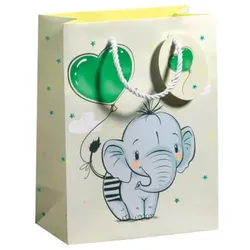 10 Stück Zöwie Geschenktasche 70010 11609, Baby / Geburt, Baby Elefant, 17cm x 22,5cm 4058652116095 Zöwie