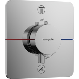 HANSGROHE ShowerSelect Comfort Q Thermostat Unterputz für 2 Verbraucher, mit Sicherungskombination EN 1717, Chrom