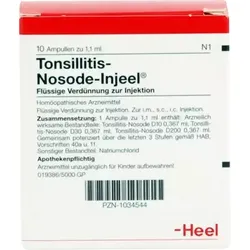 TONSILLITIS Nosode Injeel Ampullen 10 St Ampullen