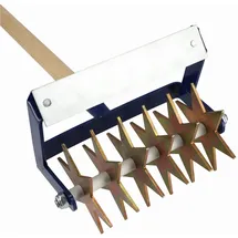 Kadax Sternfräse mit Jätemesser mit Holzstiel, Kultivator, 6 Sternen, Holzstiel) - KADAX