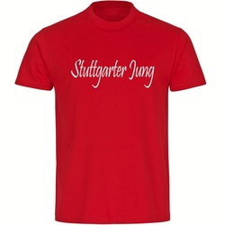 multifanshop T-Shirt Kinder Stuttgart - Stuttgarter Jung - Boy Girl rot 128