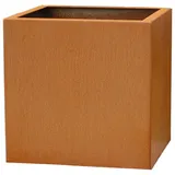 VIVANNO Blumenkübel Block 50 x 50 x 50 cm rostbraun