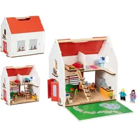 GoKi Puppenhaus Tragbares Eco House bunt|weiß
