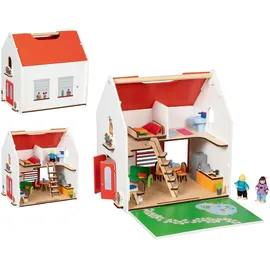 GoKi Puppenhaus Tragbares Eco House bunt|weiß