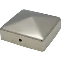 Pfostenkappe ohne Kugel, 9 x 9 cm edelstahl