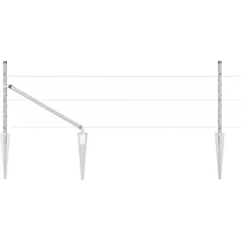 vidaXL Zaun 25 x 0,5 m Silber/Stahl