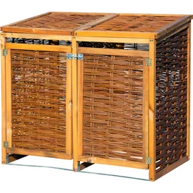 Dobar Mülltonnenbox 125 x 80 x 115 cm braun