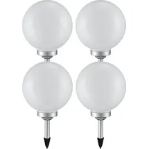 ETC Shop Solarleuchte Kunststoff 25 cm H 65 cm 4er Set weiß