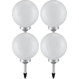 ETC Shop Solarleuchte Kunststoff 25 cm H 65 cm 4er Set weiß