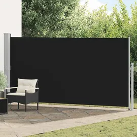 vidaXL Seitenmarkise 160 x 500 cm Schwarz Polyester